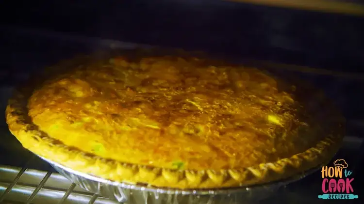 Bake crust for quiche