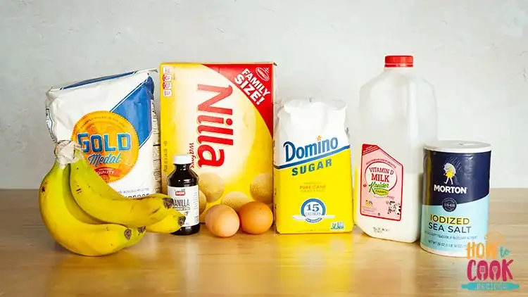 Banana pudding ingredients