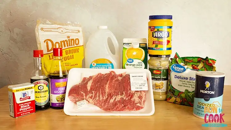 Beef stir fry ingredients