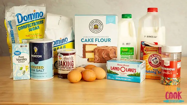 birthday cake ingredients