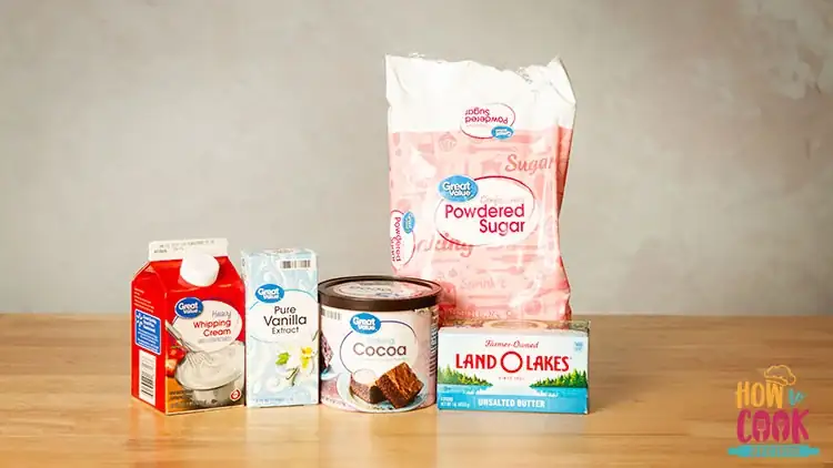 Chocolate cake frosting ingredients