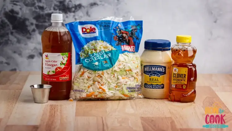 Ingredients for making coleslaw