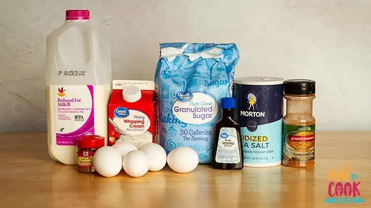 Eggnog ingredients