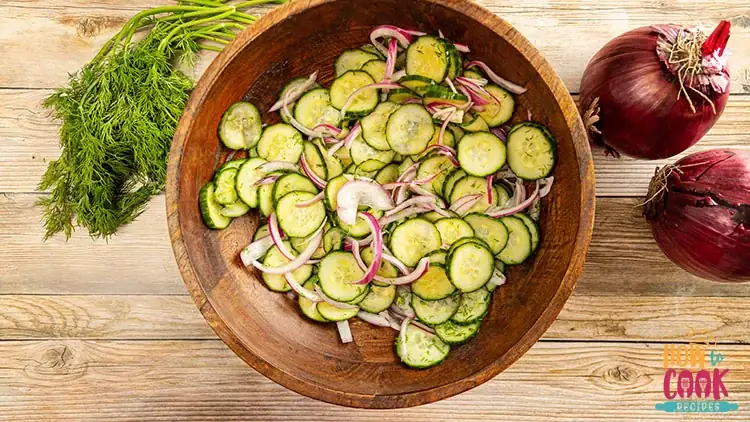 Homemade simple cucumber salad recipe