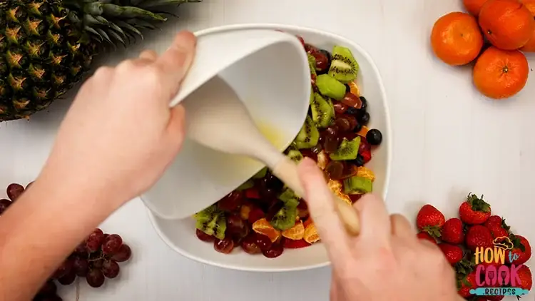 How do you keep Fruit salad recipe from turning brown