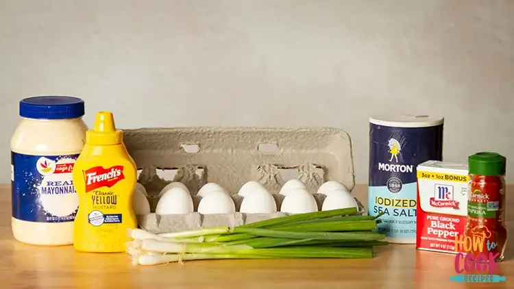 Ingredients for making egg salad