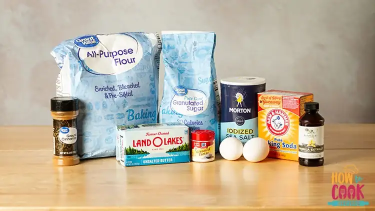 Ingredients in snickerdoodles