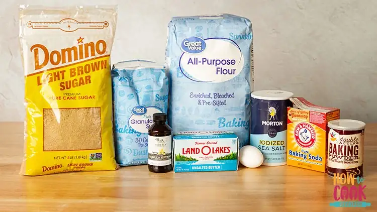 Ingredients to make sugar cookies