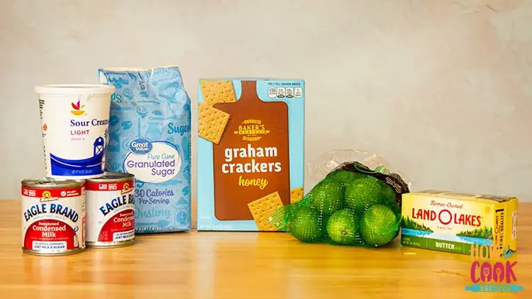 Key lime pie ingredients