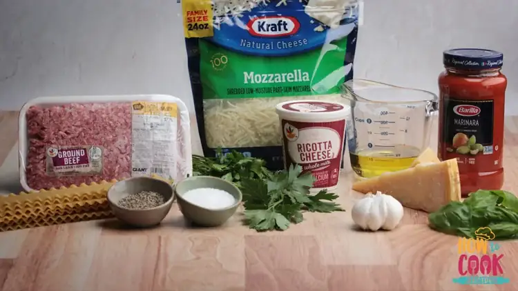 Lasagna ingredients