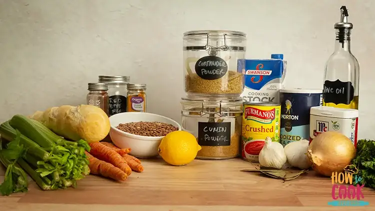 lentil soup ingredients