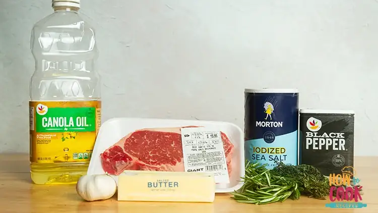 Medium rare steak ingredients