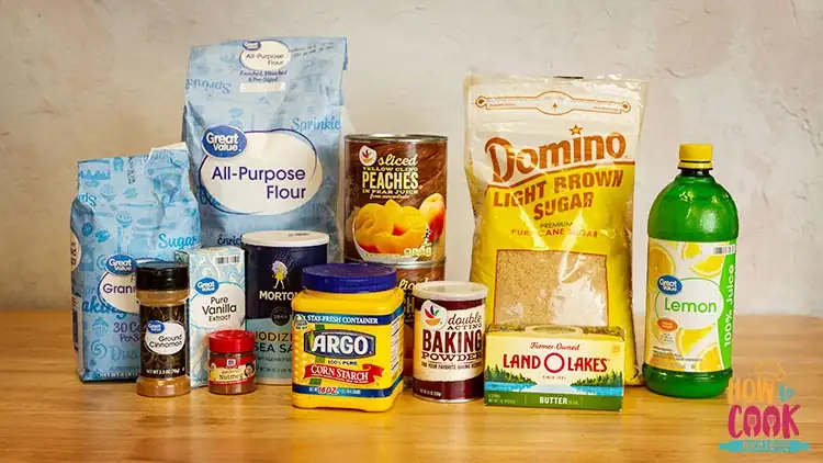 Peach cobbler ingredients