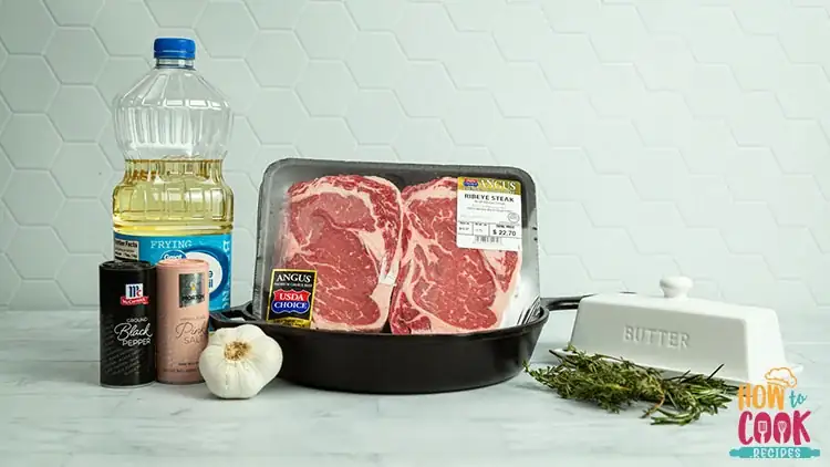 Rare steak ingredients