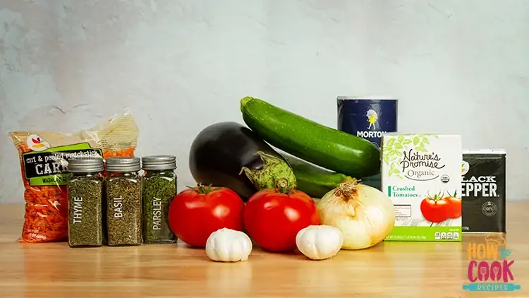 Ratatouille ingredients