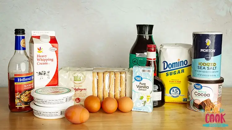 Tiramisu ingredients
