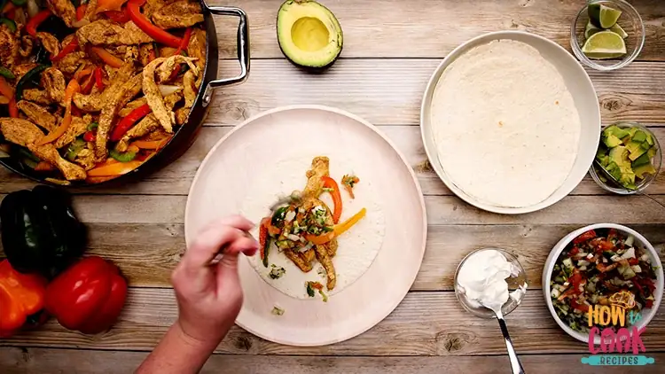 What goes on top of fajitas