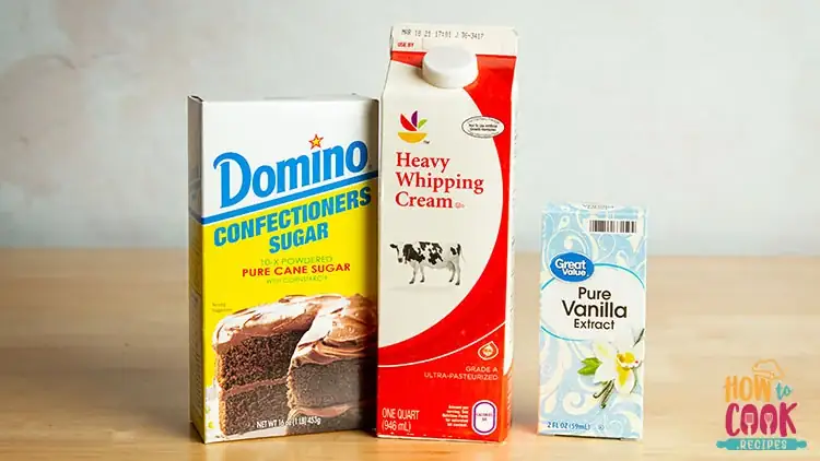 Whipped cream ingredients